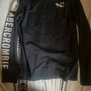 Abercrombie Kids Gray Neoprene Long Sleeve Shirt 11/12
